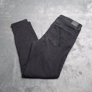 American Eagle Womens Jegging Ankle Jeans 12 Short Mid Rise Black Stretch